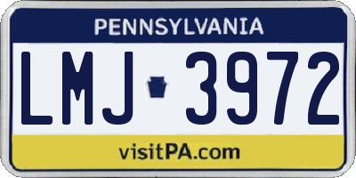 PA license plate LMJ3972