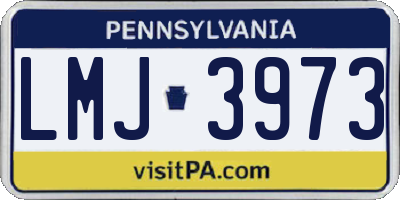 PA license plate LMJ3973