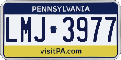 PA license plate LMJ3977