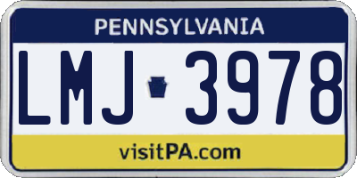 PA license plate LMJ3978