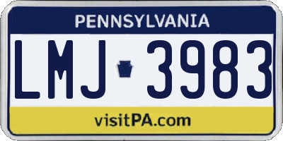 PA license plate LMJ3983