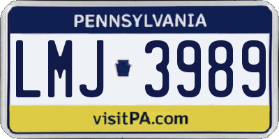 PA license plate LMJ3989