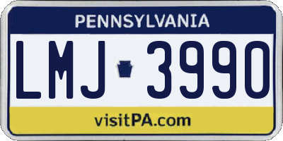 PA license plate LMJ3990