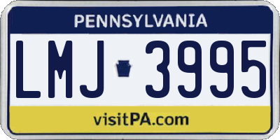 PA license plate LMJ3995