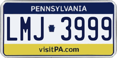 PA license plate LMJ3999