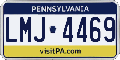 PA license plate LMJ4469
