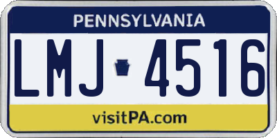 PA license plate LMJ4516