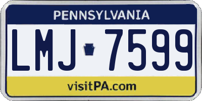 PA license plate LMJ7599