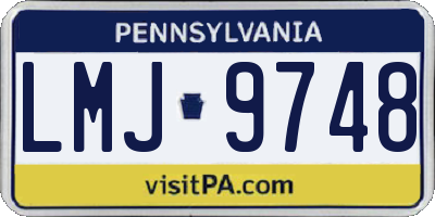 PA license plate LMJ9748