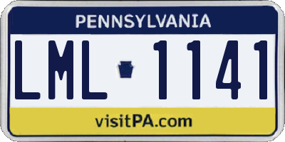 PA license plate LML1141