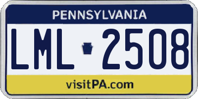 PA license plate LML2508