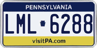 PA license plate LML6288