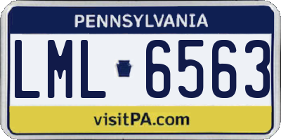 PA license plate LML6563