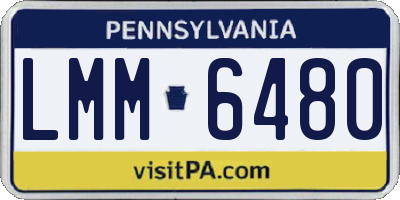 PA license plate LMM6480