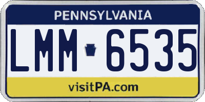 PA license plate LMM6535