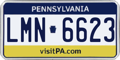 PA license plate LMN6623