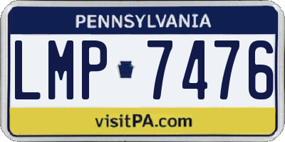 PA license plate LMP7476