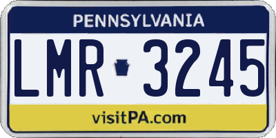 PA license plate LMR3245