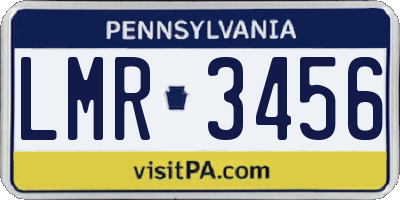 PA license plate LMR3456
