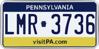 PA license plate LMR3736