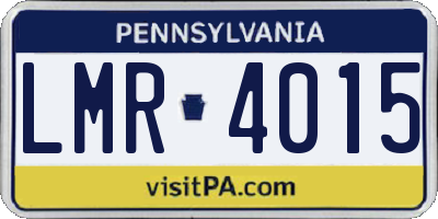 PA license plate LMR4015