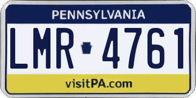 PA license plate LMR4761