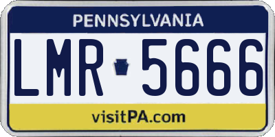 PA license plate LMR5666