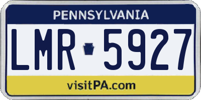 PA license plate LMR5927