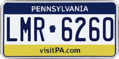 PA license plate LMR6260