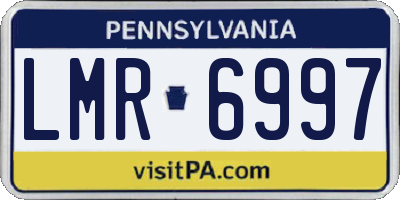 PA license plate LMR6997