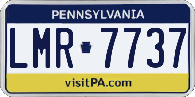 PA license plate LMR7737