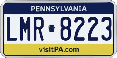 PA license plate LMR8223