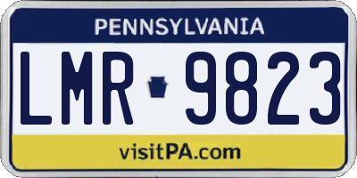 PA license plate LMR9823
