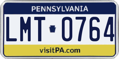 PA license plate LMT0764