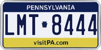PA license plate LMT8444