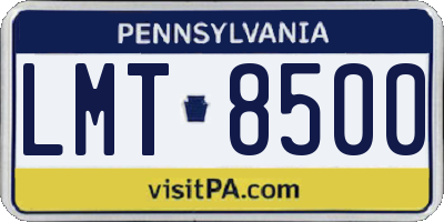 PA license plate LMT8500