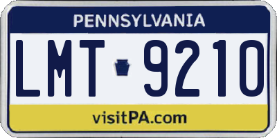 PA license plate LMT9210