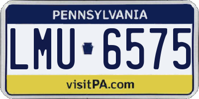PA license plate LMU6575