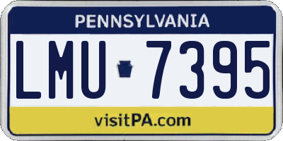 PA license plate LMU7395