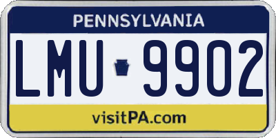 PA license plate LMU9902