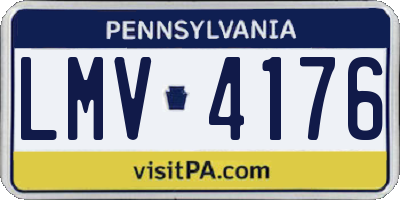 PA license plate LMV4176