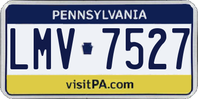PA license plate LMV7527