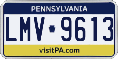 PA license plate LMV9613