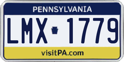 PA license plate LMX1779