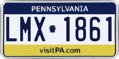 PA license plate LMX1861