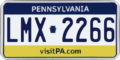 PA license plate LMX2266