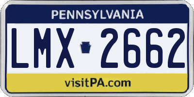 PA license plate LMX2662