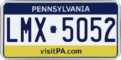 PA license plate LMX5052