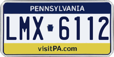 PA license plate LMX6112