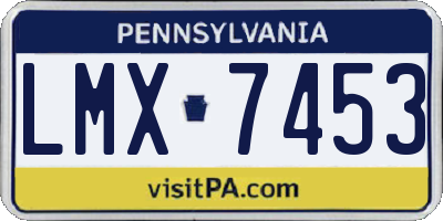 PA license plate LMX7453